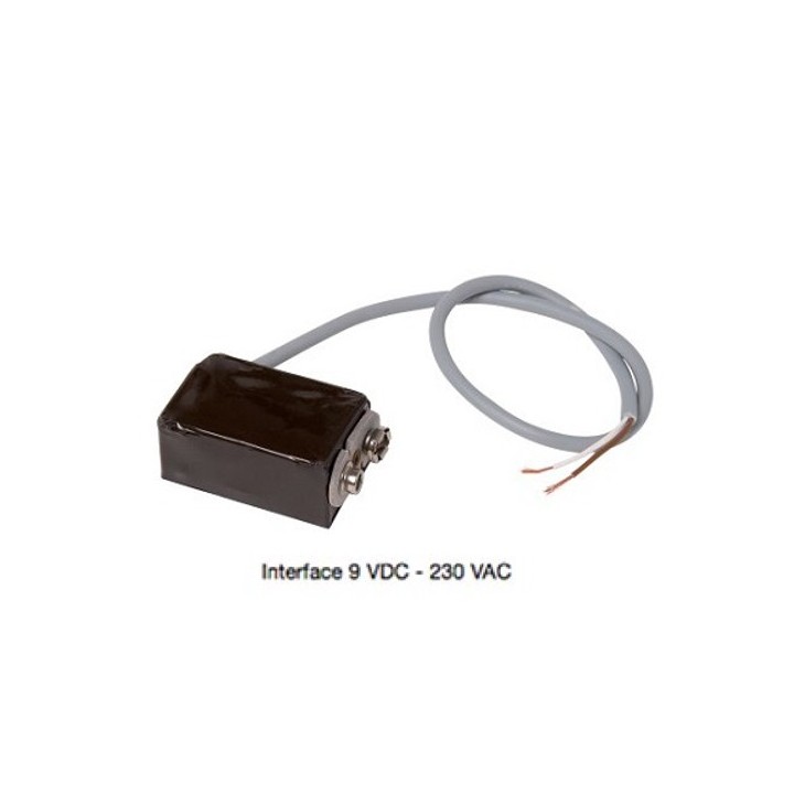 Interface 9 V DC-230V AC pour bouche Bap'SI ou CURVE cuisine / WC à pile [- accessoire VMC - ALDES]
