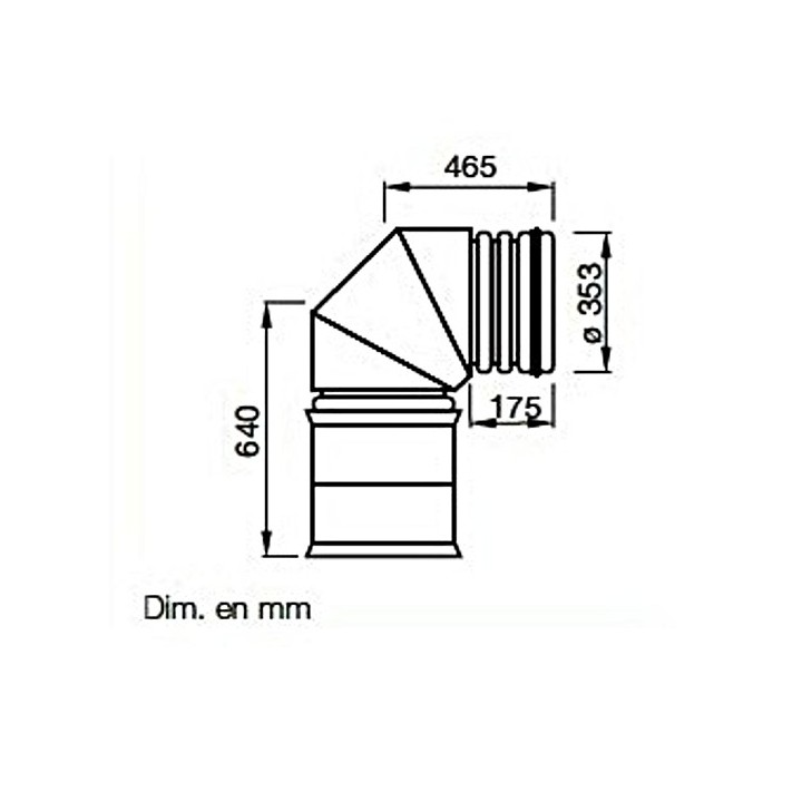 Coude 90° M/F Ø 300 avec 1 joint - LEWT-C 90/300 [- Géoventilation / Puits canadien - Helios]