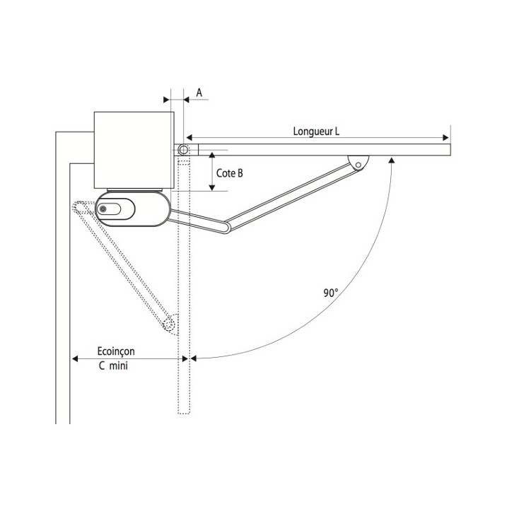 Platine de fixation pour pente à 20 % [ - Accessoire automatisme portails - Somfy]