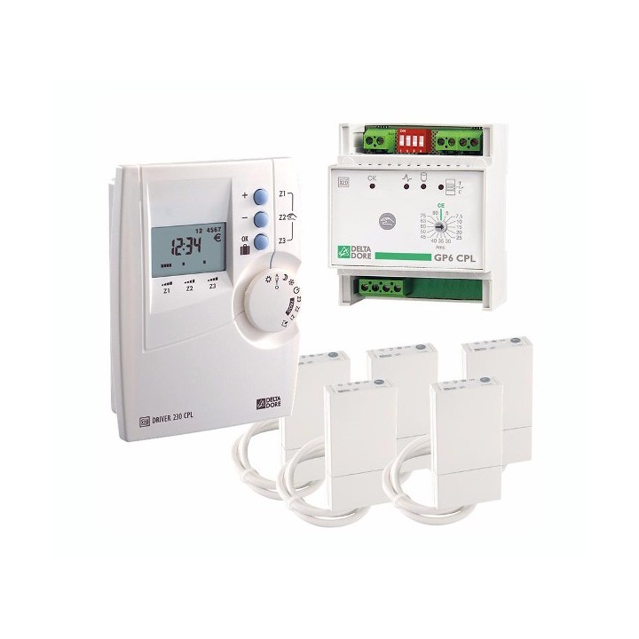 Pack CPL 630 [- Gestionnaire d'énergie Courant Porteur - 3 zones - Delta Dore]