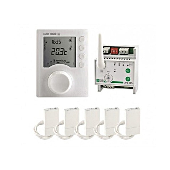Pack Radio CPL 630 [- Gestionnaire d'énergie Radio et Courant Porteur - 3 zones - Delta Dore]