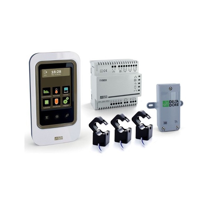 CALYBOX 2020 WT [- Gestionnaire d’énergie 2 zones tactile pour chauffage + gestion des occultants - Delta Dore]