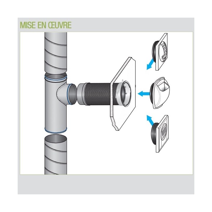Liaison flexible étanche - Ø 125 mm [- RT Flex - accessoires conduits VMC - Aldès]