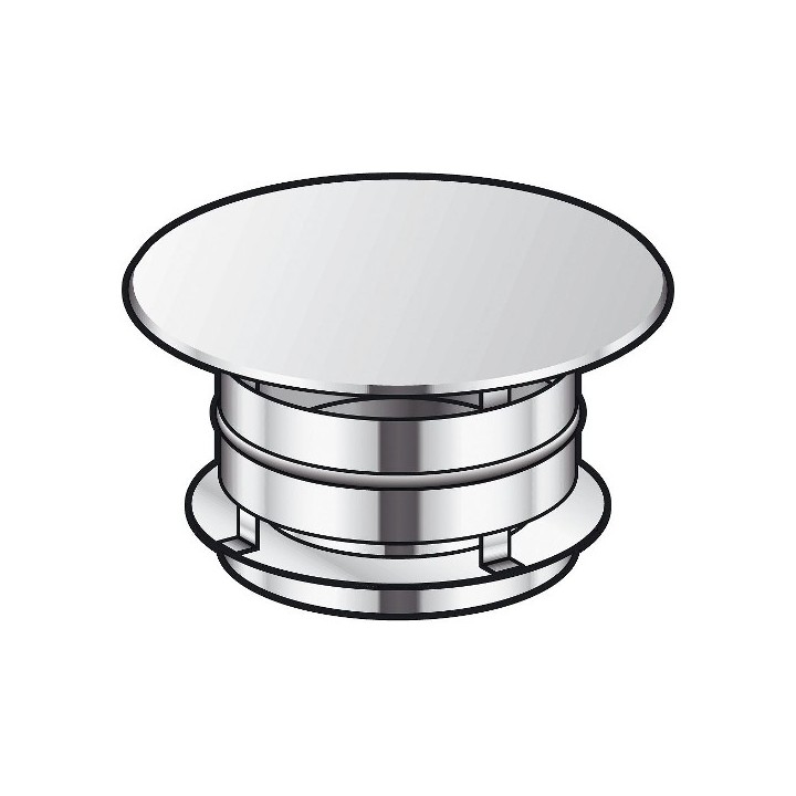 Chapeau aspirateur simple Therminox TZ - CAI [- conduits isolés extérieurs - Poujoulat]