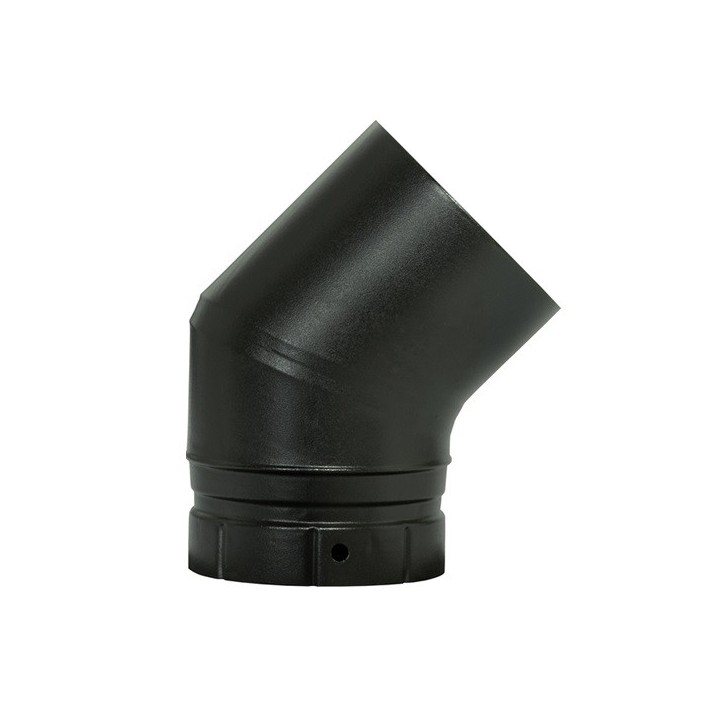 Coude à segments 45° - Noir mat [- Fumisterie émaillée - Poujoulat]