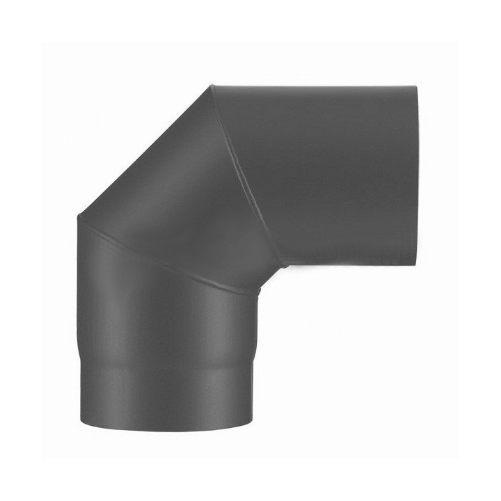 Coude à segments 90° - Gris mat [- Fumisterie émaillée - Poujoulat]