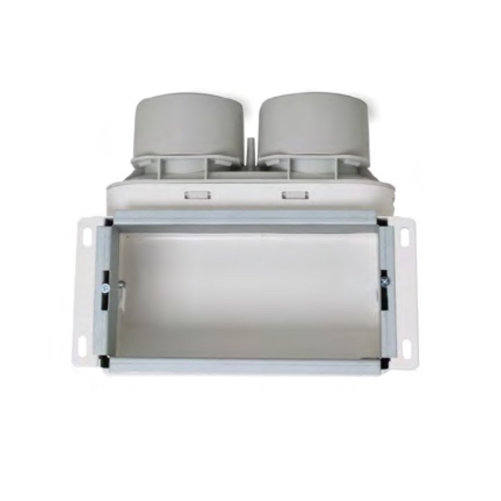 Collecteur mural - Connexion par le dessus - 2 piquages 75 ou 90 mm - [- MCB75 - MCB290 - Réseau PEHD - Ventilair]