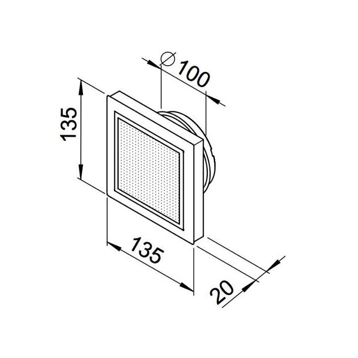 Bouche d'insufflation Design (DLVZ 100) [- Conduits VMC apparents - Réseau RenoPipe - Helios]