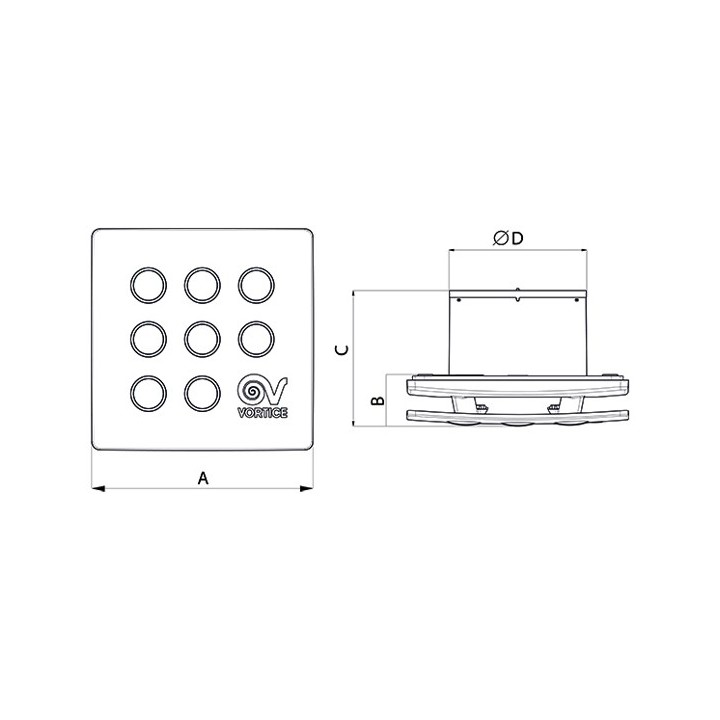 FOUR [- Extracteur d'air intermittent - Ventilation mécanique ponctuelle - Vortice]