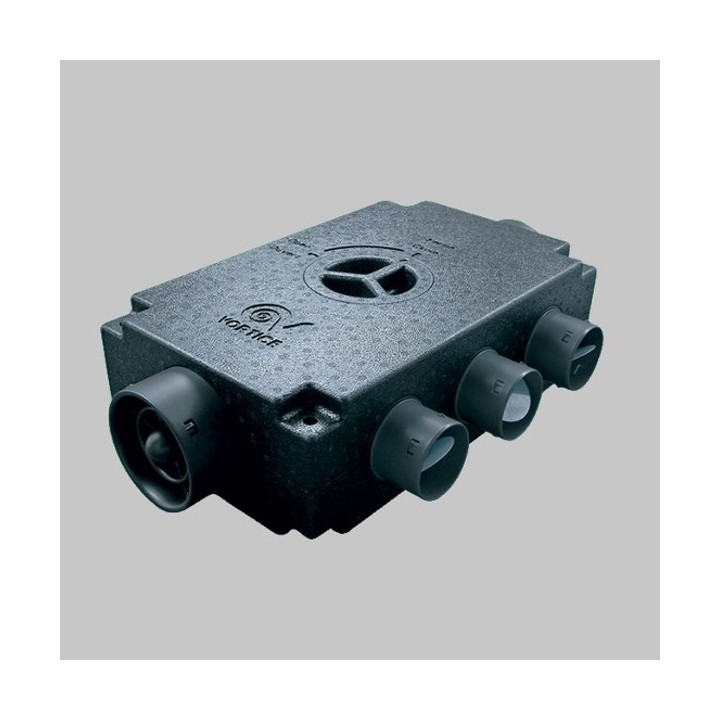 Caisson d'insufflation isolé 6 piquages Ø 80 [- accessoire VMC - VORTICE]