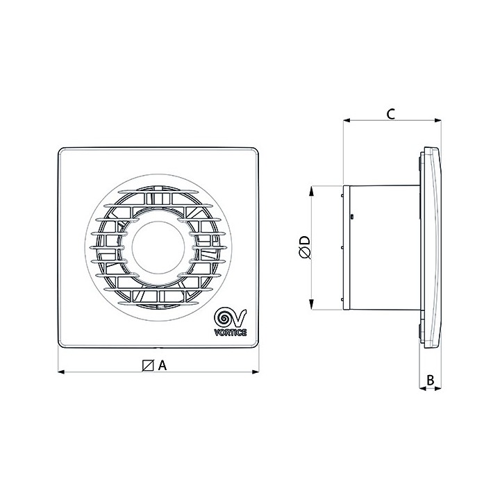 FILO - Aérateur Ultra plat [- Extracteur d'air intermittent - Ventilation mécanique ponctuelle - Vortice]