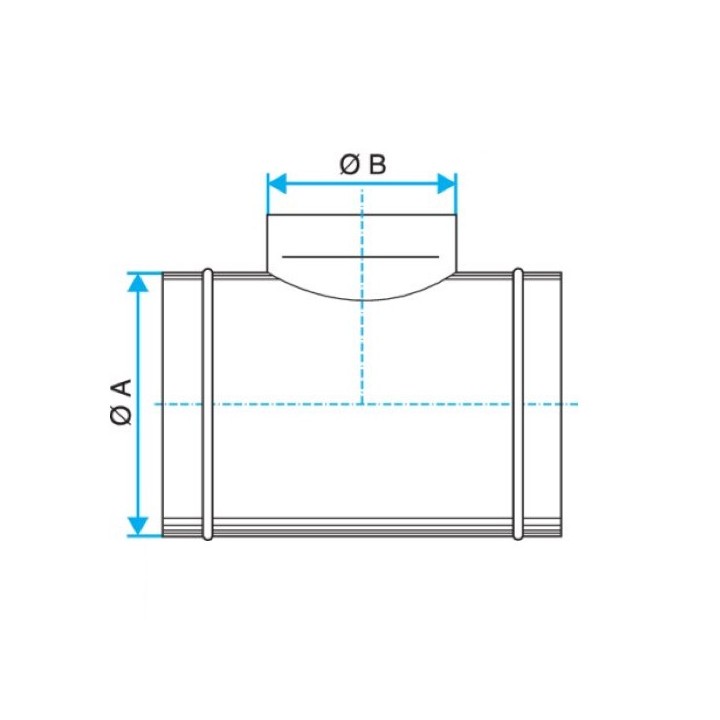 Té Equerre Aluminium - Ø 125 à 500 mm [- TE 90° Alu - Conduits Aluminium Ventilation - Aldes]