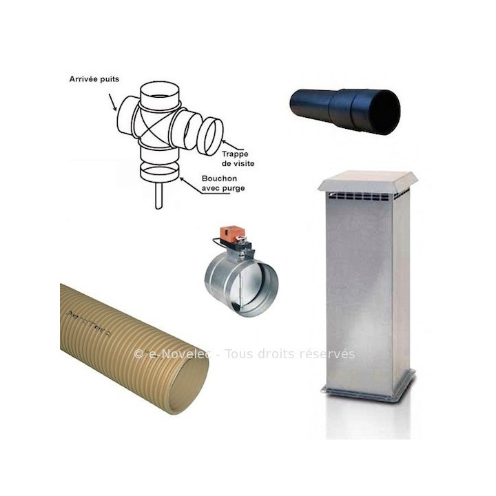 Kit Puits Canadien pour VMC OPTIMOCOSY HR - Maison avec cave [- Géoventilation / Puits canadien - Atlantic]