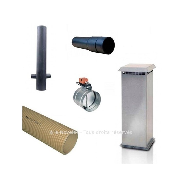 Kit Puits Canadien pour VMC OPTIMOCOSY HR - Maison sans cave [- Géoventilation / Puits canadien - Atlantic]