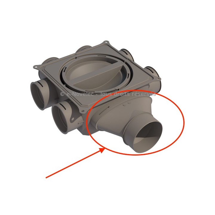 Adaptateur ovale 125 mm pour CDP 6x75 - XAC 125 [- Conduits et accessoires VMC en PE - Réseau Clip & Go - Atlantic]