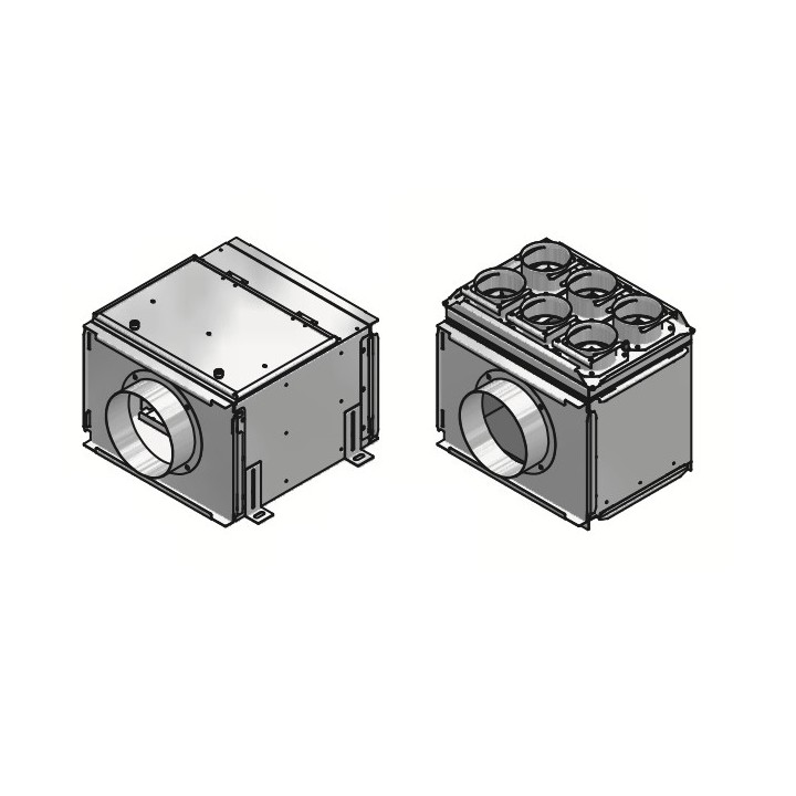 Caisson de distribution 6 piquages - ComfoWell 320 [- sans plaques de raccordement - Réseau PEHD ComfoTube - Zehnder]