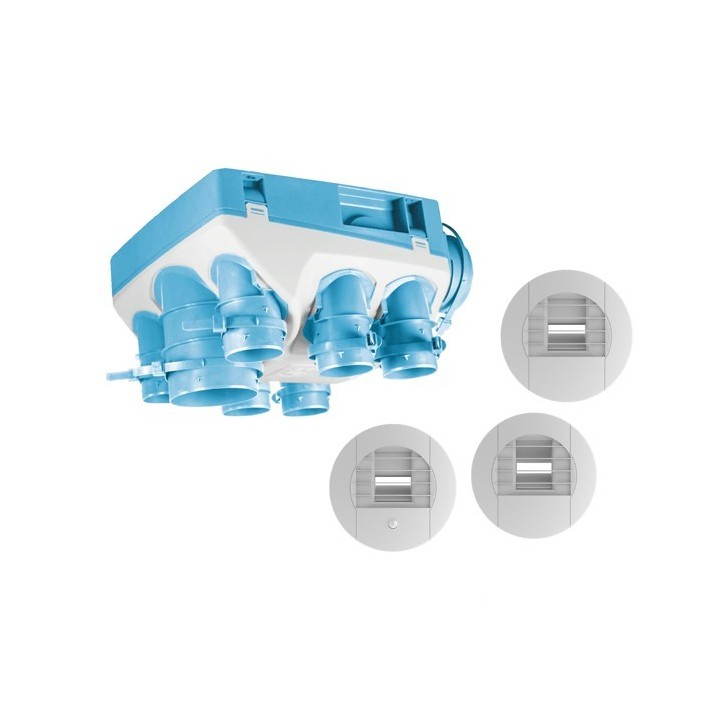 Kit OZEO ST 2 - avec bouches à piles [- Pack VMC Simple flux Hygro A/B - Unelvent]