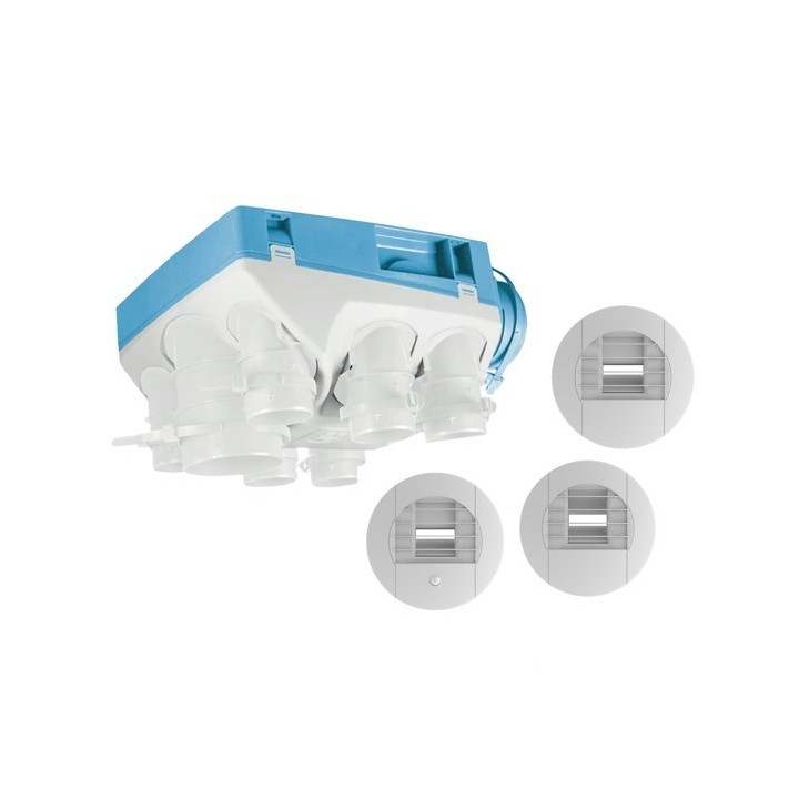 Kit OZEO ECOWATT 2 - très basse consommation - avec bouches à piles [- Pack VMC Simple flux Hygro A/B - Unelvent]