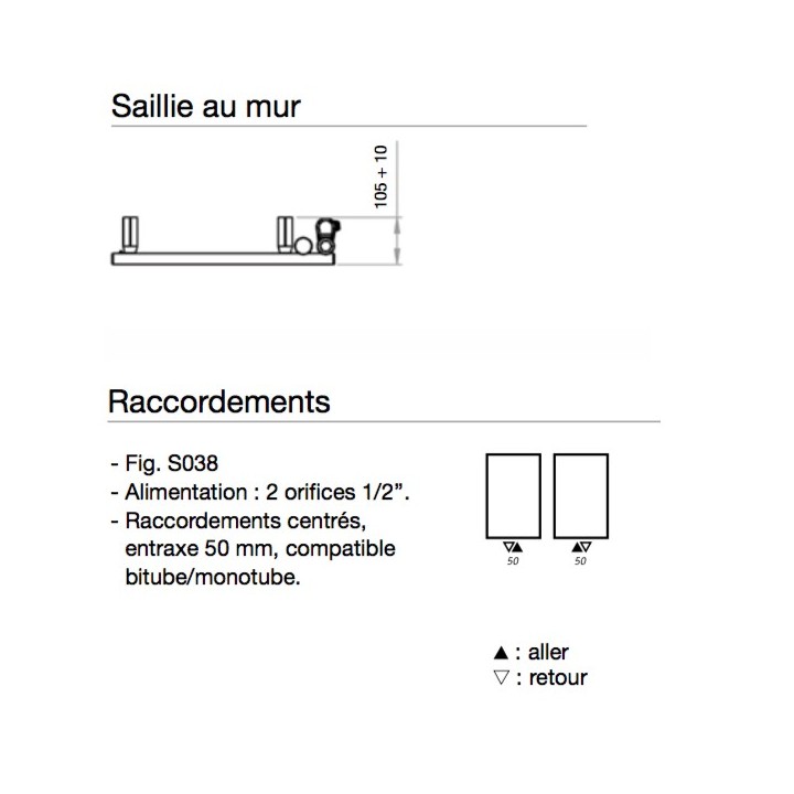 CALA Mixte avec résistance [- ALN-GF - Sèche-serviettes ACOVA (Chauffage Central + Résistance)]