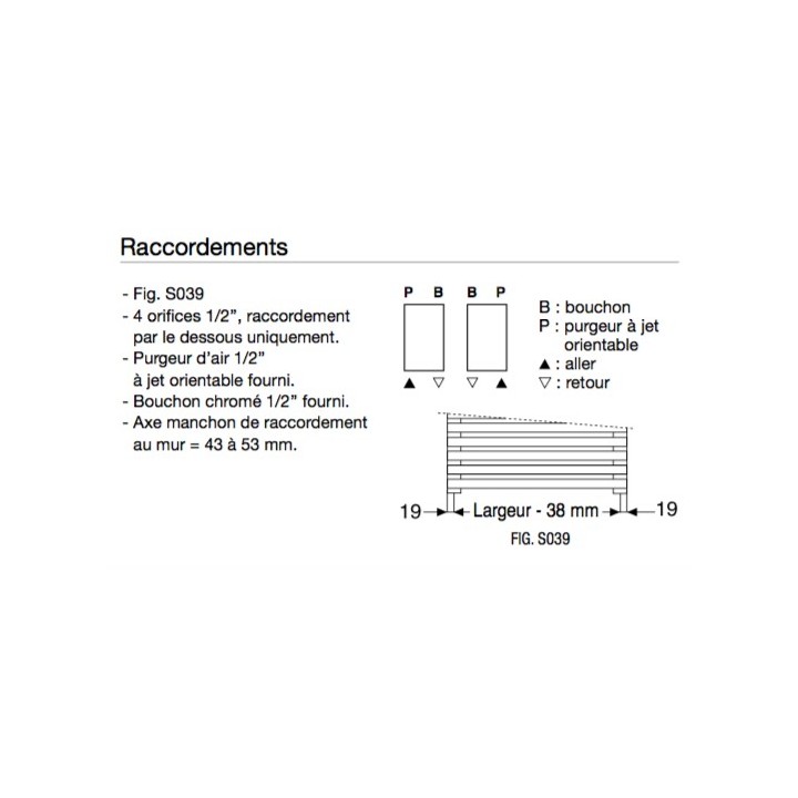 CALA Chromé [- LNO - sèche-serviettes Chauffage Central - ACOVA]