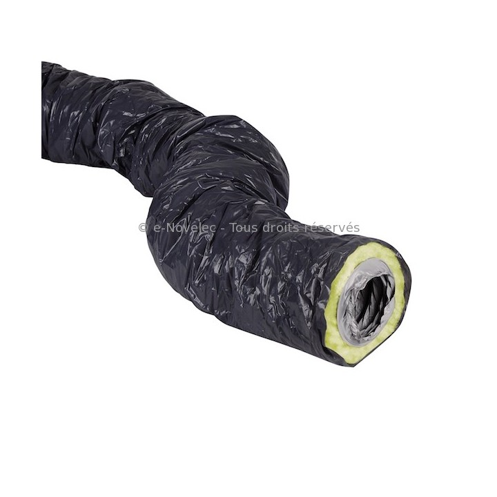 Gaine PE+ (PolyEthylène) isolée épaisseur 25 mm - Ø 80 à 160 mm - 6 mètres [- Gaines souples - VORTICE]