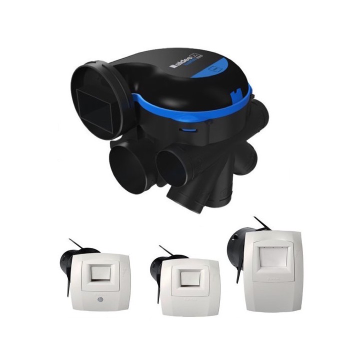 KIT Easyhome HYGRO Premium Micro-Watt + bouches manuelles [- VMC Simple flux Hygro B - Très basse consommation - Aldès]