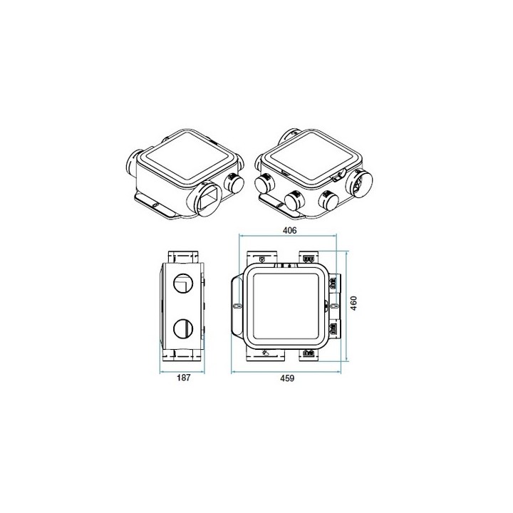 Kit EasyHOME Hygro Compact Classic [- Pack VMC Simple flux Hygro B + bouches - Aldès]