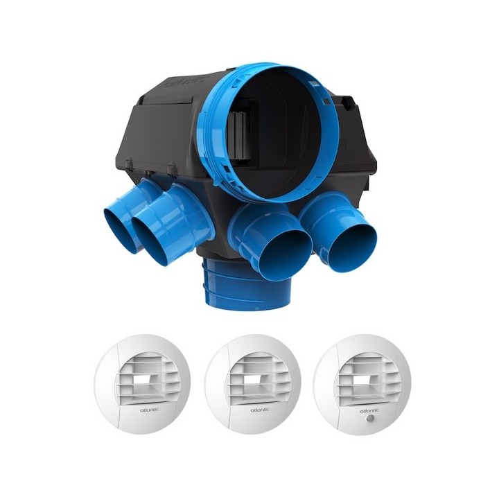 KIT HYGROCOSY avec Bouches à Piles [- Pack VMC Simple flux Hygro B - Atlantic]