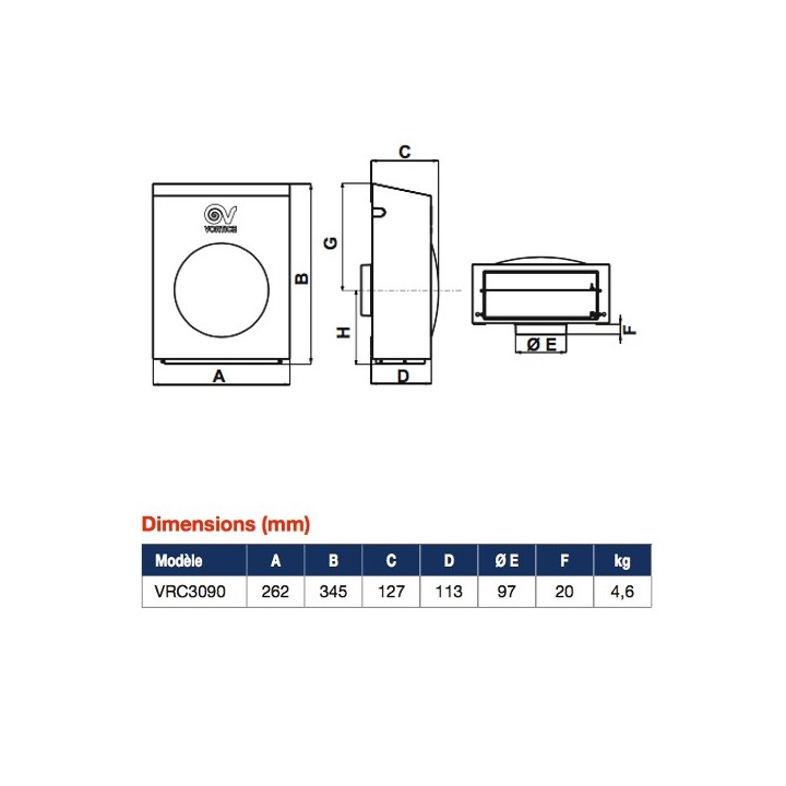 CA HABITAT - [Extracteur d'air permanent Extérieur - Ventilation mécanique permanente - Vortice]
