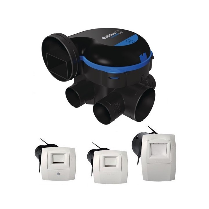 KIT Easyhome HYGRO Classic + bouches manuelles [- VMC Simple flux Hygro B - Basse consommation - Aldès]