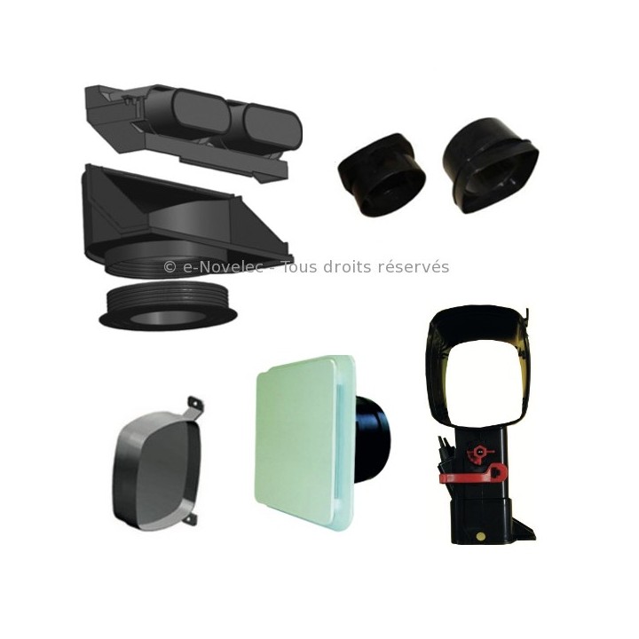 Kit accessoires DOMEO avec nourrices [- réseau VMC PEHD - Serie PLUGGIT - Unelvent]