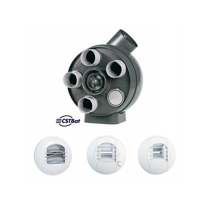 Kit Hygro B Penta ES Rénovation [- Pack VMC Simple flux Hygro B Basse consommation - Vortice]
