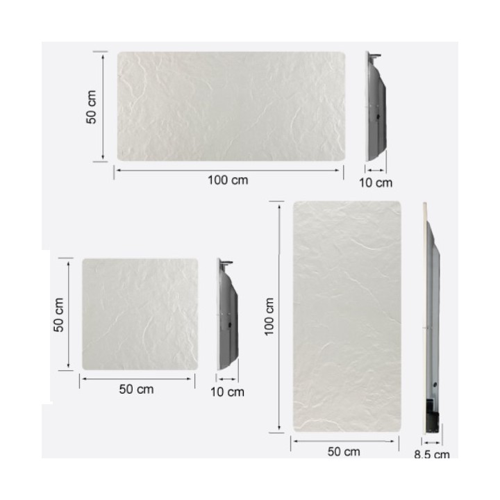 VALDEROMA Radiateur Touch Silicium - NATURA NOIR [- Radiateur Inertie Minéral]