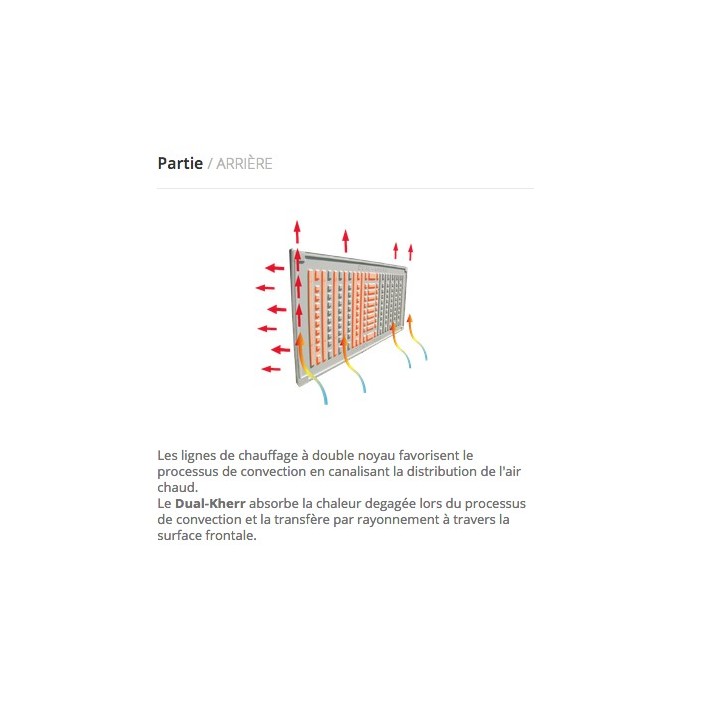Sèche-serviettes Touch Silicium - NATURA BLANC avec barre inox [- Radiateur Inertie Minéral - VALDEROMA]