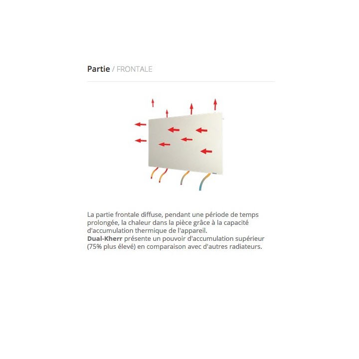 Sèche-serviettes Touch Silicium - NATURA NOIR avec barre inox [- Radiateur Inertie Minéral - VALDEROMA]