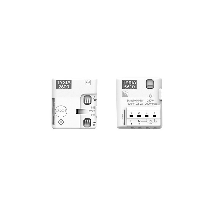 Pack TYXIA 501 [- Pack éclairage marche/arrêt avec 2 interrupteurs sans fil - Delta Dore]