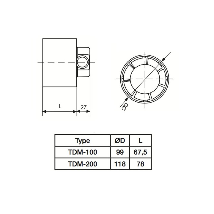 TDM [- Extracteur pour conduit - Unelvent]