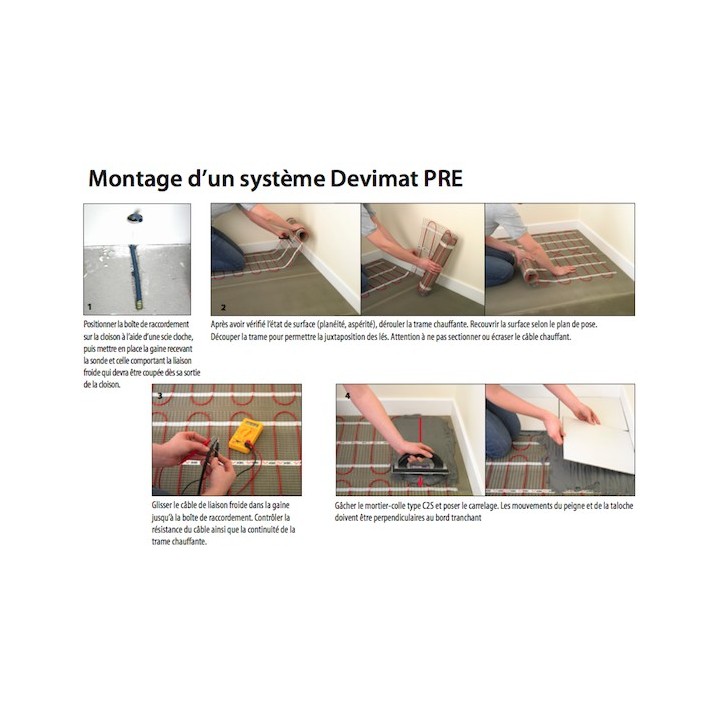 ECmat PRE 100T [- Plancher chauffant électrique rénovation (hors avis technique) - Deléage / Danfoss]