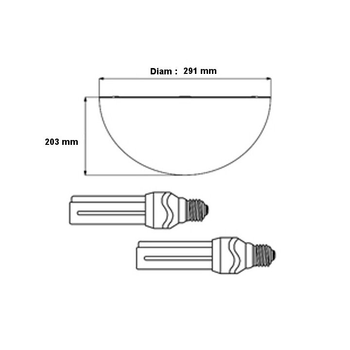Kit lumière pour Nordik Evolution [- Accessoire Plafonnier - Ventilation de plafond - Vortice]