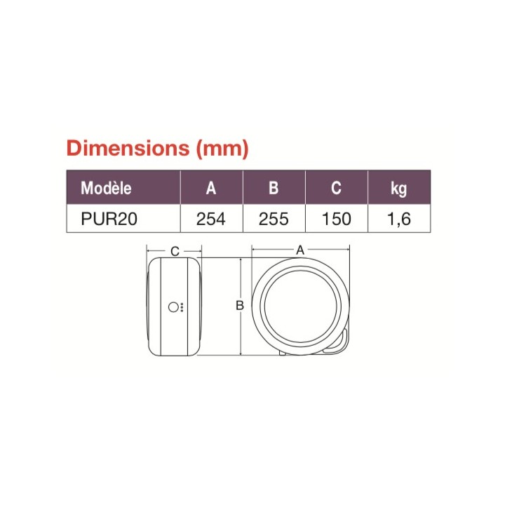 Depuro 20 [- Purificateur d'air résidentiel - Vortice]