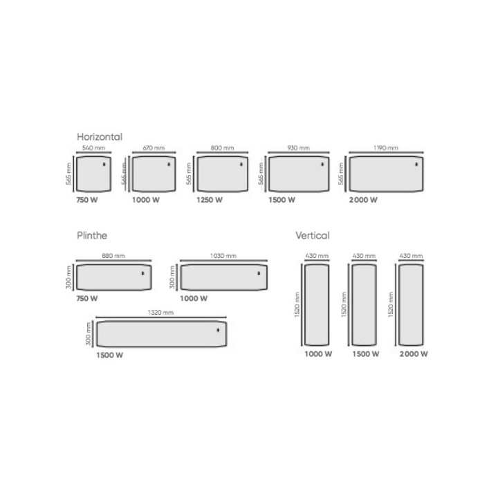 DIVALI Connecté - Horizontal - Blanc Carat [- Radiateur Inertie Fonte - Atlantic]