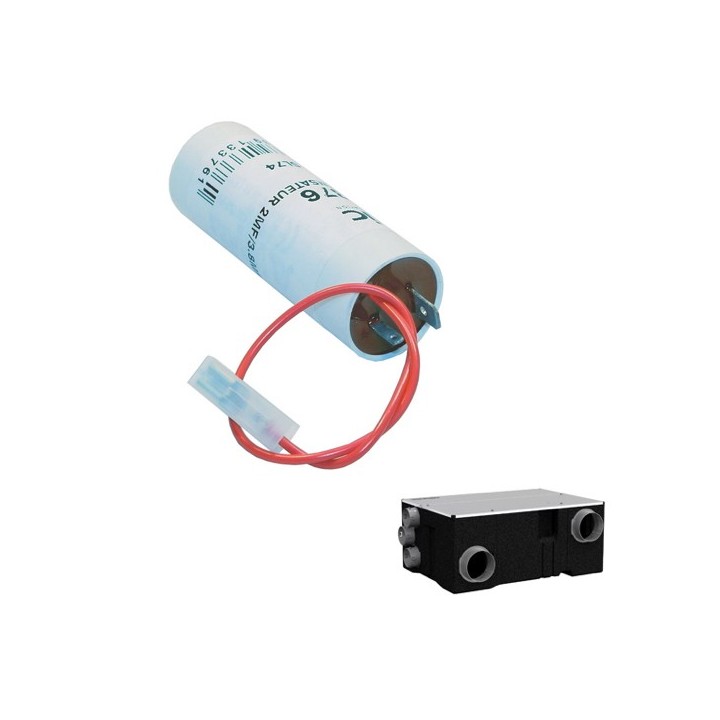 Condensateur 2/3,8 µF pour VMC PRIMOCOSY et SRI (412184 ou 412187) [- pièce détachée VMC - Atlantic - Ni repris ni échangé]