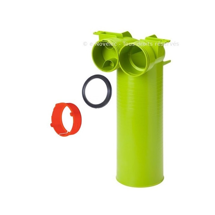 Kit Coude mixte Ø 125 + joint - ACDPH 75 ou 90 [- Conduits et accessoires VMC en PEHD - Réseau Profi-air - Vortice]