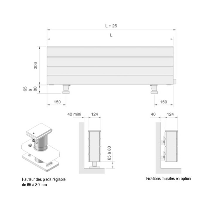 FASSANE PREMIUM Plinthe [- TVLXD - Radiateur Inertie électrique - Acova]