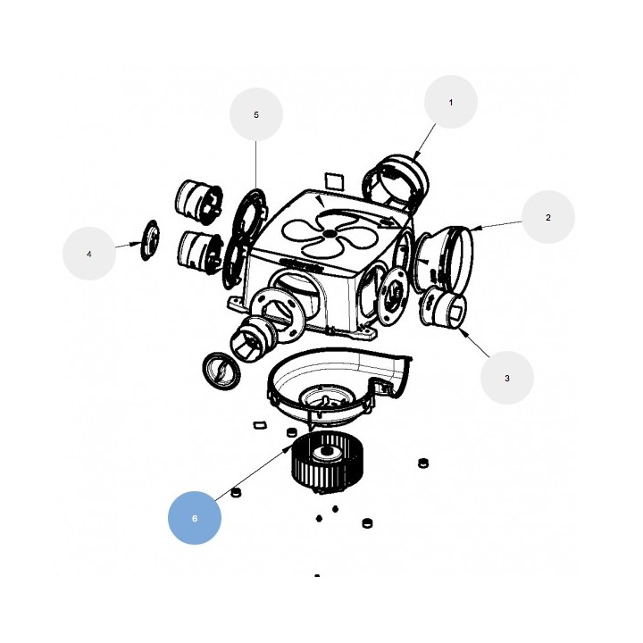 Mototurbine pour HYGROCOSY FLEX BC - Ref 412295, 412296, 412297, 412278, 412279 ou 412280  [- pièce détachée VMC - Atlantic]