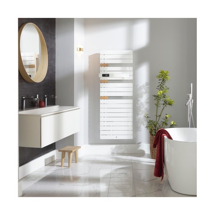 ALLURE 4 Classique avec soufflant - BLANC - Mât à gauche [- Sèche-serviettes électrique soufflant - Thermor]