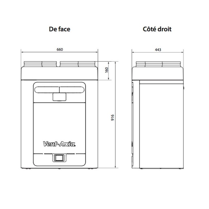 Vent-Axia SENTINEL KINETIC ADVANCE 350S - 350 m3/h [- VMC Double flux haut rendement - VENT-AXIA]