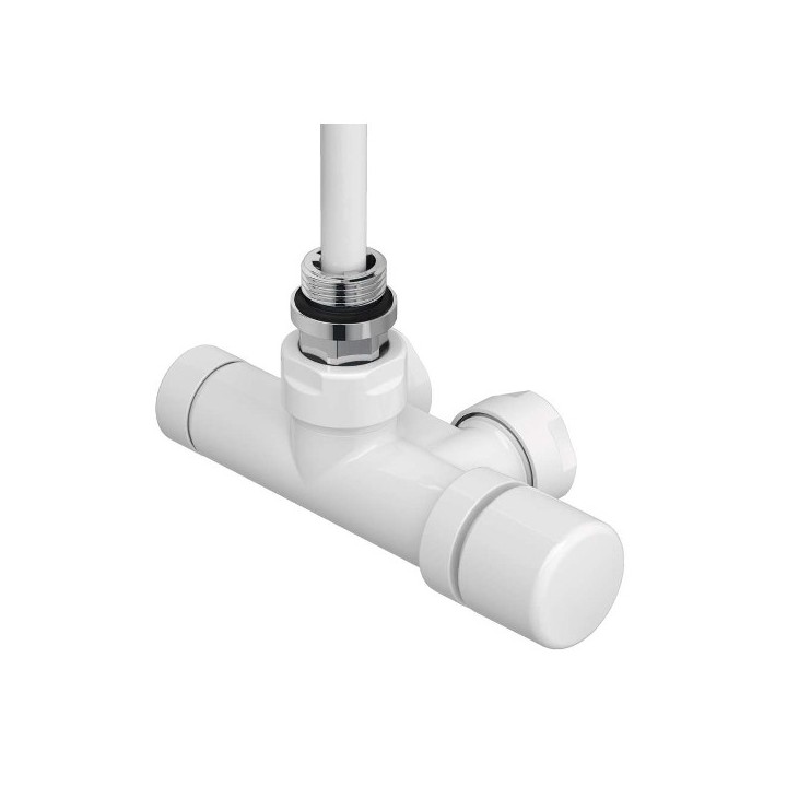 Pack robinetterie monopoint - Tête à droite (thermostatisable) - Coudé - Blanc  [- Monotube / Bitube Entraxe 50 mm - ACOVA]