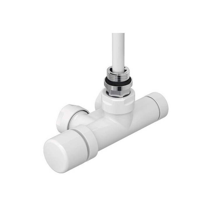 Pack robinetterie monopoint - Tête à gauche (thermostatisable) - Coudé - Blanc  [- Monotube / Bitube Entraxe 50 mm - ACOVA]