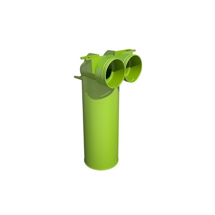 Té de raccordement 90° - Ø 75 ou 90 pour bouche ronde [- Conduits et accessoires VMC en PEHD - Brink]